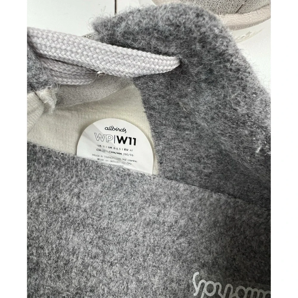 Allbirds Women's Wool Piper Woven Sneakers size 11 Pewter Grey